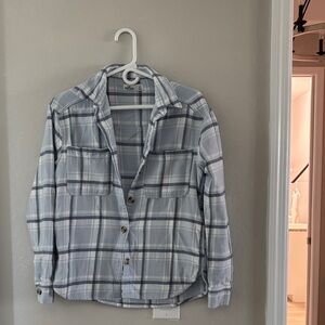 Hollister Light Blue Plaid Shirt